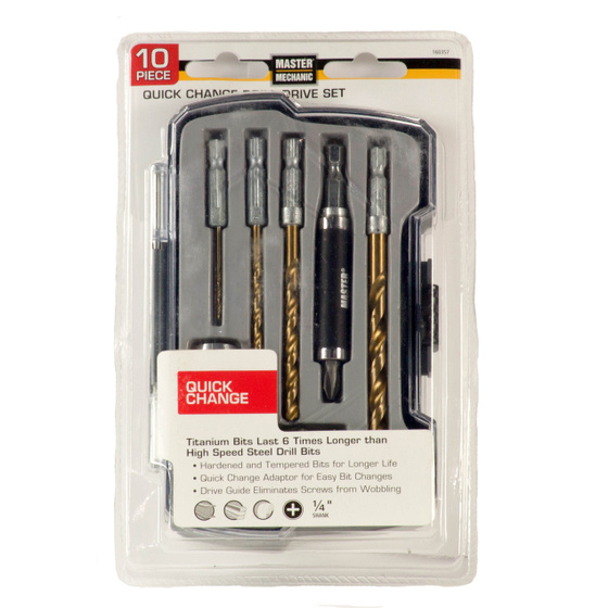 Jiangsu Jinfeida 160357 Master Mechanic Master Mechanic 10 Piece Drill and Drive Set