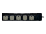 Polycrome Switched Extension Lead - 13A 5 Way Black 1.5m
