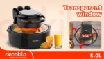 Decakila transparent window air fryer (KEEC045B)