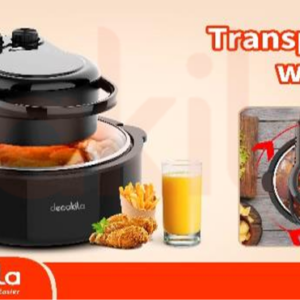 Decakila transparent window air fryer (KEEC045B)