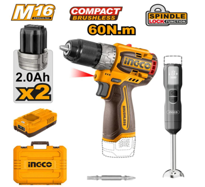 INGCO 2 PCS COMBO KIT 16V
