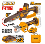 INGCO CORDLESS 2 PCS COMBO KIT 20V
