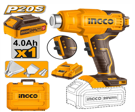 INGCO CORDLESS HEAT GUN 20V