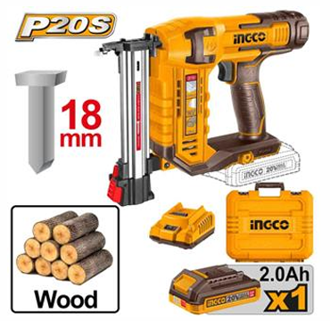INGCO CORDLESS BRAD NAILER 20V 18MM