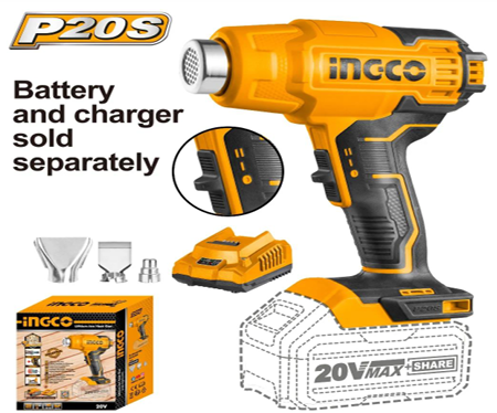 INGCO CORDLESS HEAT GUN 20V
