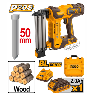 INGCO CORDLESS BRAD NAILER 20V 50MM