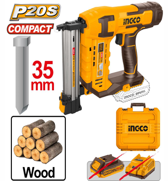 INGCO CORDLESS BRAD NAILER 20V 35MM