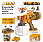 INGCO CORDLESS SPRAY GUN 20V