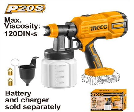 INGCO CORDLESS SPRAY GUN 20V