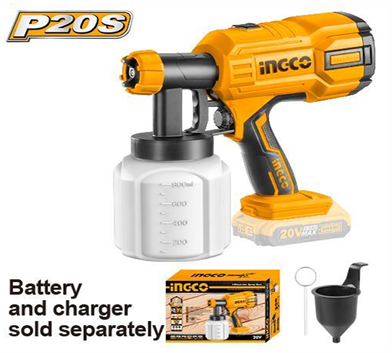 INGCO CORDLESS SPRAY GUN 20V