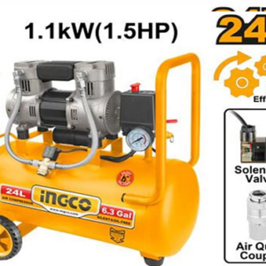 INGCO AIR COMPRESSOR 1.5HP 24L OIL FREE SYSTEM