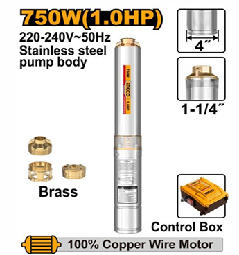 INGCO 4" DEEP WELL PUMP 1.0HP