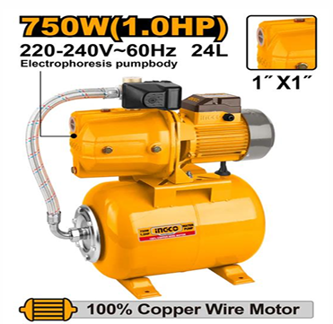 INGCO WATER PUMP 1.0HP   Automatic Self-priming Jet Pump