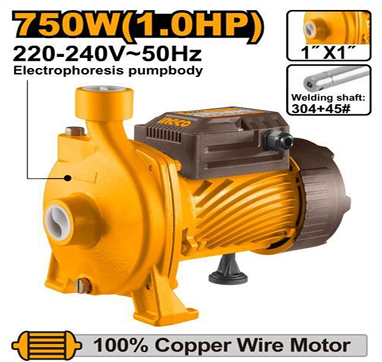 INGCO CENTRIFUGAL WATER PUMP 1.0HP