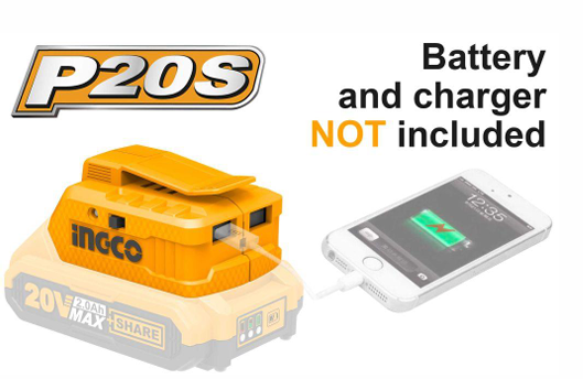 INGCO LITHIUM-ION USB-A CHARGER 20V