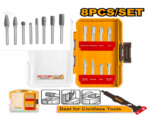 INGCO 8 PCS TUNGSTEN CARBIDE ROTARY BURRS SET