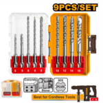 INGCO 9 PCS SDS PLUS HAMMER DRILL BITS SET