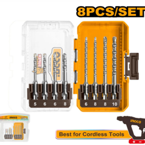 INGCO 8 PCS SDS PLUS HAMMER DRILL BITS SET
