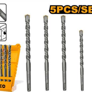 INGCO 5 PCS SDS PLUS HAMMER DRILL BITS SET