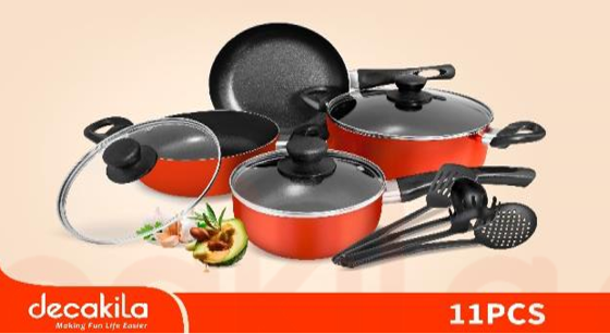 Decakila 11 Pcs cookware set (KMEP006B)