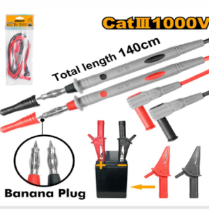 INGCO TEST LINE AND ALLIGATOR CLIPS SET
