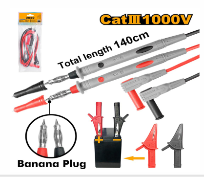INGCO TEST LINE AND ALLIGATOR CLIPS SET