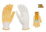 INGCO KNITTED&PVC DOTS GLOVES 10” XL