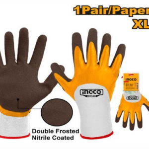 INGCO NITRILE FROSTED COATED GLOVES XL
