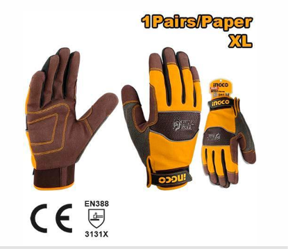 INGCO MICRO FIBRE MATERIAL MECHANIC GLOVES XL