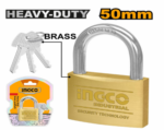 INGCO HEAVY DUTY BRASS PADLOCK 50MM