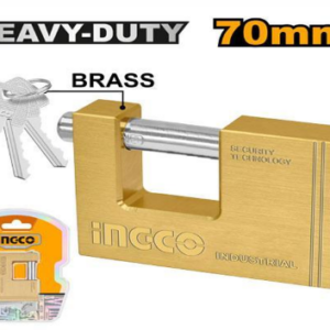 INGCO HEAVY DUTY BRASS BLOCK PADLOCK 70MM