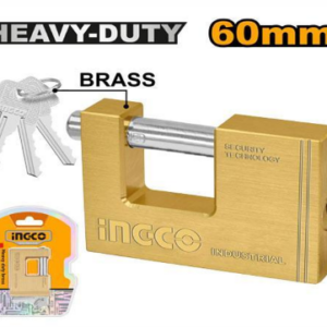 INGCO HEAVY DUTY BRASS BLOCK PADLOCK 60MM