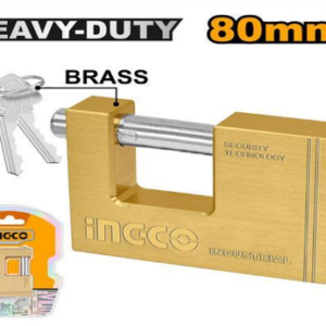 INGCO HEAVY DUTY BRASS BLOCK PADLOCK 80MM