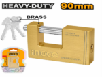 INGCO HEAVY DUTY BRASS BLOCK PADLOCK 90MM
