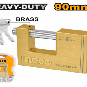 INGCO HEAVY DUTY BRASS BLOCK PADLOCK 90MM