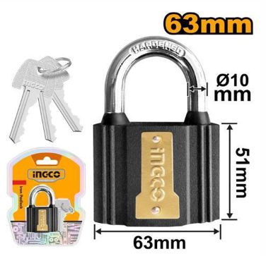 INGCO IRON PADLOCK 63MM