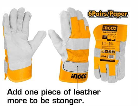 INGCO LEATHER GLOVES 10.5"