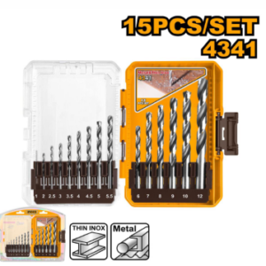 INGCO 15 PCS 4341 HSS DRILL BITS SET